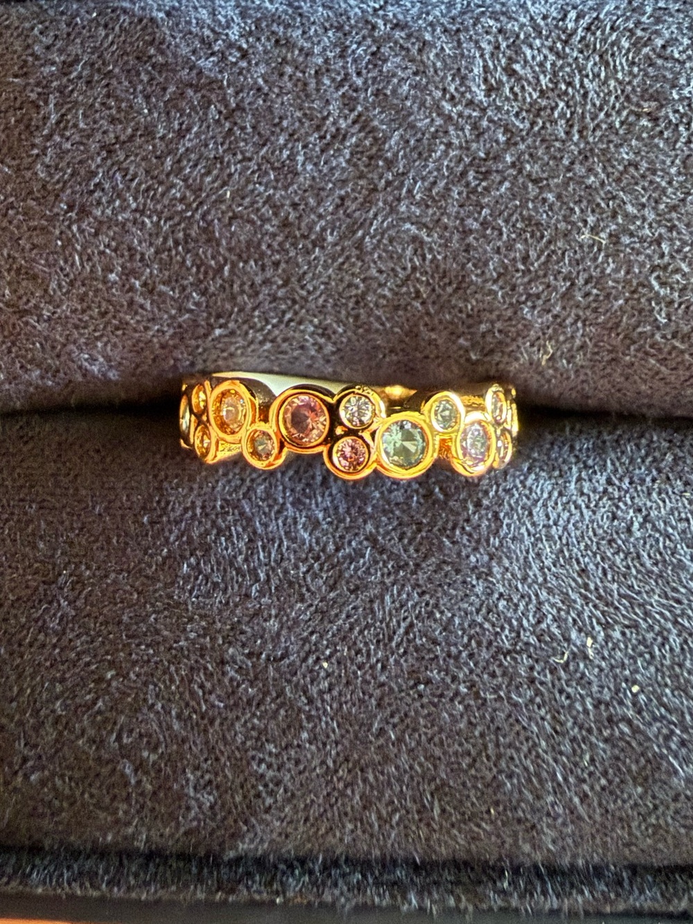 Bomb Party “Candyland Unicorn” 
RBP2239 Array of Multicolor CZ Rose Gold Size 5